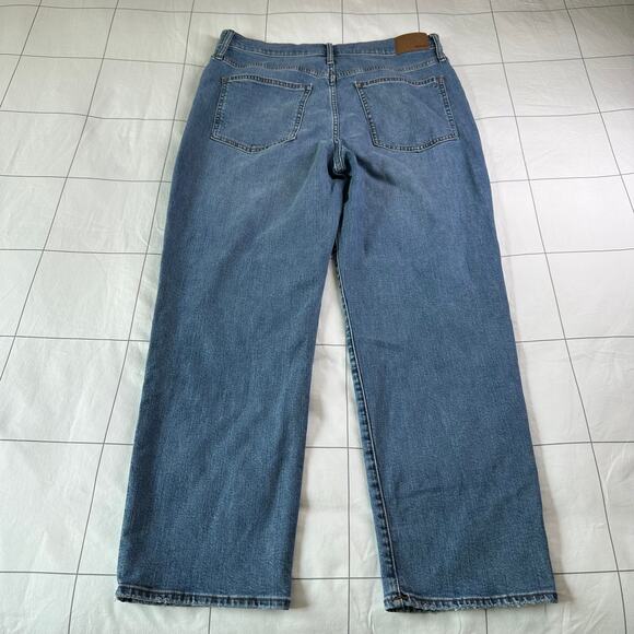 Madewell Jeans Women 32 Blue Perfect Vintage Crossover Waist Straight Leg Denim - Picture 3 of 13